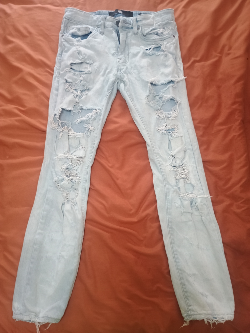 Jordan Craig's Blue Distressed Skinny Jeans